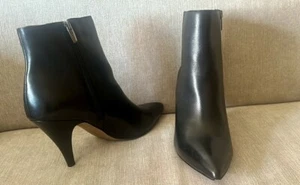 Vince Camuto Nandi Black Leather Boots Size 10 - Picture 1 of 6
