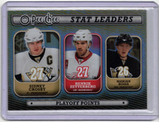 SIDNEY CROSBY ZETTERBERG MARIAN HOSSA 08/09 OPC O-Pee-Chee Stats Leaders #SL12