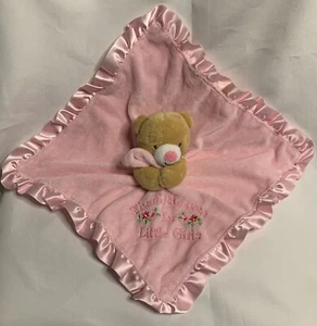 Baby Starters Lovey Pink  Thank Heaven for Little Girls Bear Soothing Blanket - Picture 1 of 9