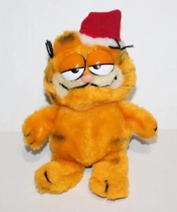 Vintage Garfield Plush Dakin 1981 Christmas Santa 7” Hat Plush Toy  - Picture 1 of 7
