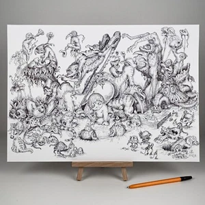 Ukrainian artist "Seven" original fantasy drawing - Picture 1 of 9