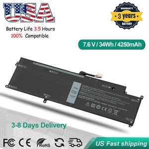 Replace XCNR3 WY7CG Polymer Battery for Dell Latitude 13 E7370 7370 Series 34Wh - Picture 1 of 12