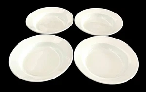 Set Of 4 Williams-Sonoma Pantry Essentials 10" White Wide Rimmed Pasta Bowls EUC - Picture 1 of 9