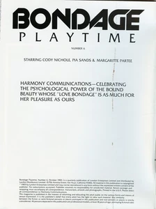 Vintage Art Magazine- Playtime Number 6 - 1983 MICHELLE BAUER/PIA SANDS - Picture 1 of 5