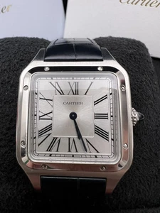 2024 Cartier Santos Dumont Large Model WSSA0022 Silver Dial Box Papers - Picture 1 of 13