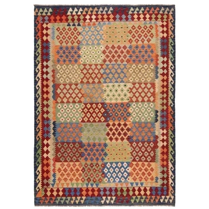 Kelim Afghan 292x209 cm Handgewebter Orientteppich kilim Wolle Carpet Rug - Picture 1 of 12