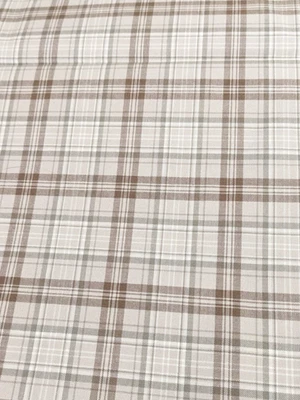 Tela escocesa tejida marrón tostada 2 yardas 56" de ancho algodón material de costura Foto 1 de 4