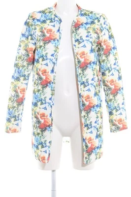 VERO MODA Chaqueta larga Mujeres Chaqueta Talla EU 36 crema-azul-verde hierba - Imagen 1 de 4