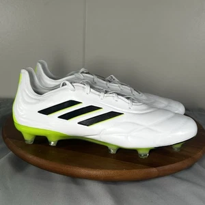 Adidas Copa Pure .1 FG Tacchetti Calcio Bianco Nero Limone Lucido HQ8971 Uomo 11 - Foto 1 di 8