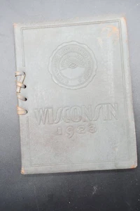 Antique 1923 University of Wisconsin Graduation Program Soft Brown Leather Cover - Picture 1 of 24