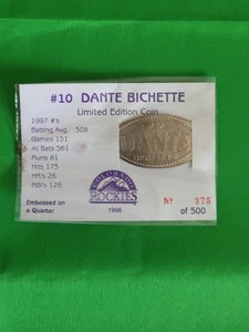 #10 Dante Bichette Limited Edition Münze - Bild 1 von 2