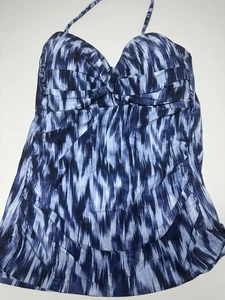 Tankini de natación forrado Anne Cole talla M azul - Imagen 1 de 7