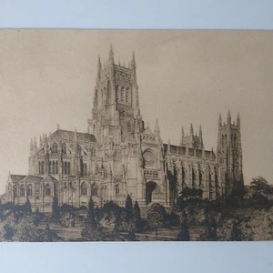 Cathedral Of St John The Divine North Elevation New York City Vintage Postcard - Picture 1 of 3