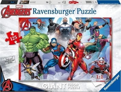 Новый и запечатанный Ravensburger 05643 Avengers 125 ПК гигантский пол головоломка - Изображение 1 из 4