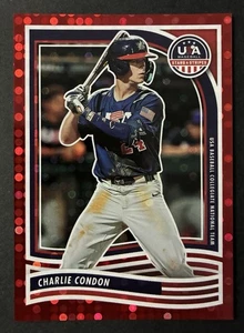 2024 Panini Stars and Stripes - (Charlie Condon) Rosso 130/199 (Rockies) #72 - Foto 1 di 3