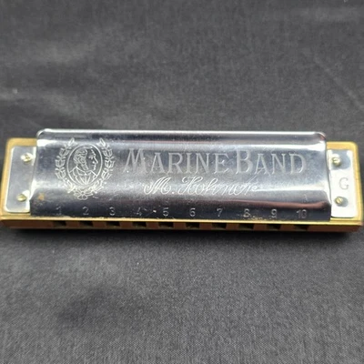 De colección M. Hohner Banda Marina Armónica #1896 A440 Llave de G Hecha en Alemania Foto 1 de 4
