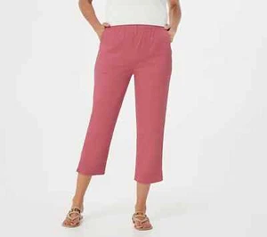 Denim & Co. Original Bund Stretch Crop Hose mit Seitentaschen A14925 - Bild 1 von 10