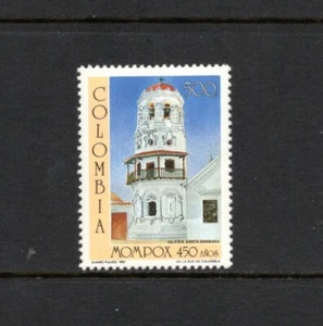 S3351 Colombia 1987 Aniversario Mompox, Iglesia Santa Bárbara 1v. MNH - Imagen 1 de 1