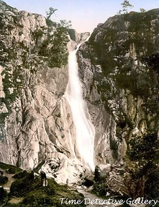 Aber Falls, Wales - circa 1900 - Historic Photo Print - Picture 1 of 1