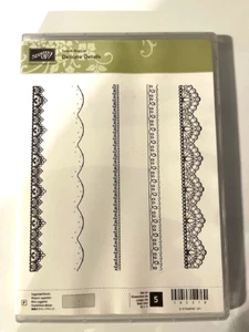 Stampin up delicate details Stamp set Lace Lacey borders - Picture 1 of 2