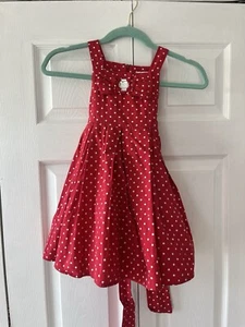 Maggie and Zoe Polka Dot Party Dress Kids Size 4 Red and White Dots Minnie Mouse - Picture 1 of 3