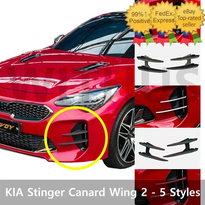 Juego de parachoques delantero KIA Stinger 2018-22 Devil's Claw Canard Wing V2/L+R-5 estilo_ Foto 1 de 3
