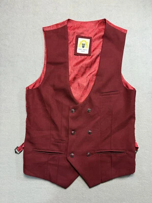 Marc Darcy Kelvin красный жилет жилет пейсли узор мужской размер 38 костюм жиле - Изображение 1 из 4