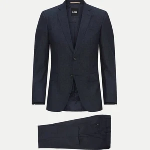 725 $ Hugo Boss 2-teiliger schwarzer Slim Fit Blazer | Anzug schwarz, Größe 34R - Bild 1 von 17