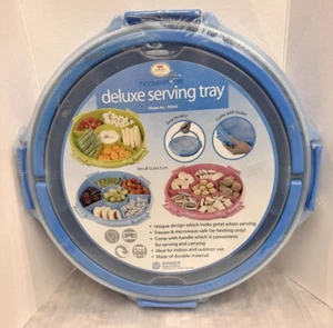 Divided Serving Tray (7) w/Lid and Handle Snack Box Container FREEZER MICRO - Picture 1 of 8