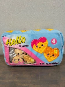iscream Waffle Time Fleece Pillow Plush Toy With 4 Plush Waffles - Picture 1 of 11
