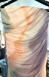 Zara Maxi Dress Evening UK M Ruched Pastel Multi Sheer Mesh Lined Wired Y2K Prom - Picture 1 of 6