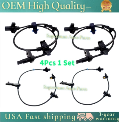 4Pcs ABS Wheel Speed Sensor Fits For Honda 2006-2011 Honda Civic Foto 1 de 4