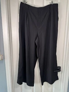 NWT Cider Wide Leg Black Dress Pants Trousers Womens Plus Size 3XL - Picture 1 of 10