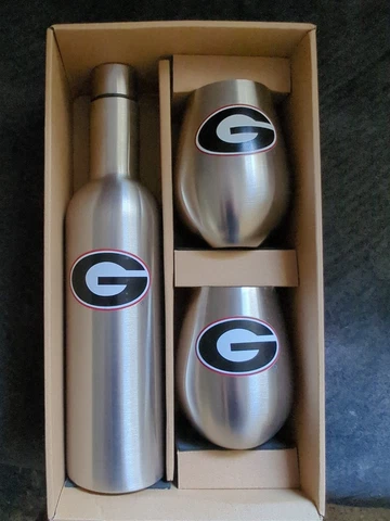 Georgia Bulldogs 28oz. Stainless Steel Bottle & 12oz. Tumblers Set Cover