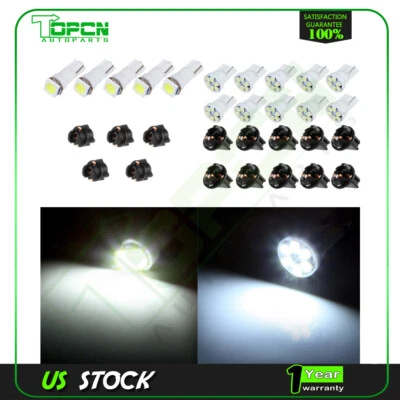 Kit blanco T5 T10 para panel de instrumentos Chevrolet tablero bombilla LED lámpara Foto 1 de 4