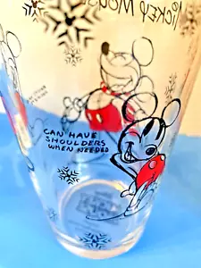4 Disney Pint Glasses Mickey & Minnie Mouse Sketchbook Winter MICKEY/MINNIE Bar - Picture 1 of 5