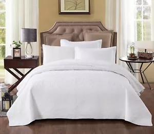 King Single Pure White Coverlet Set | Bnb Supplies - Picture 1 of 1