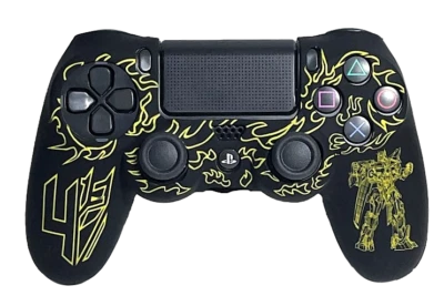 Silicone Cover For PS4 Controller Case Skin - Transformer Design Yellow  - Bild 1 von 2