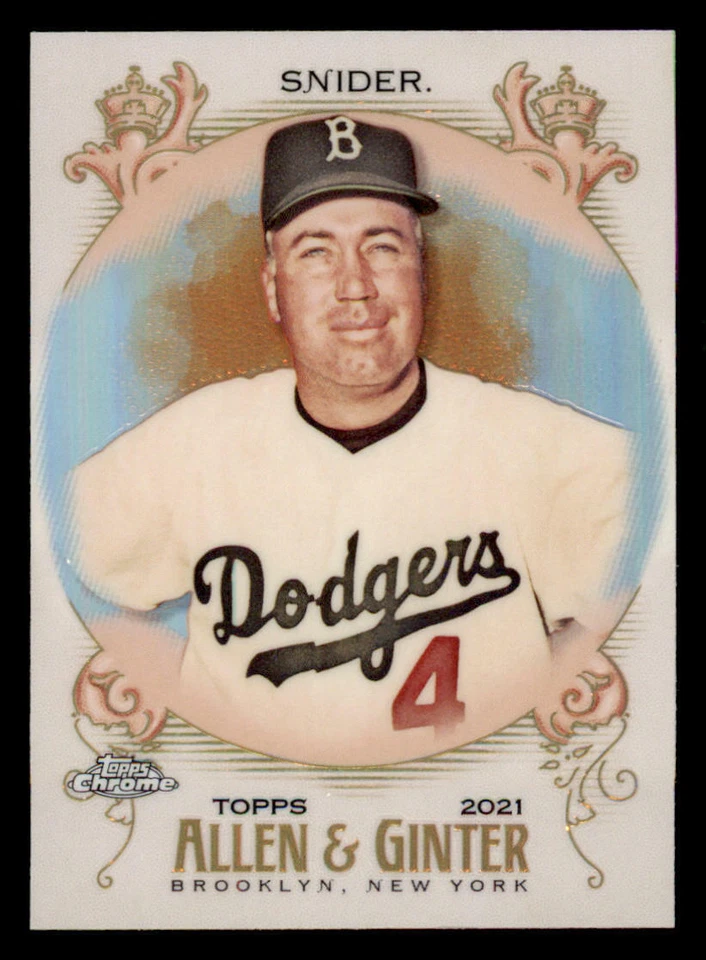 2021 Topps Allen and Ginter Chrome Refractors #88 Duke Snider (ref Y02206) - Image 1 of 2