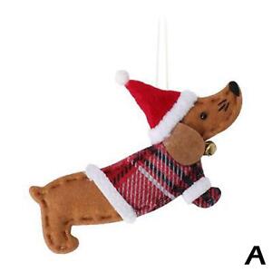 Felt Fabric Sausage Dog Dachshund Christmas Tree Hanging Decorations Gift  XP