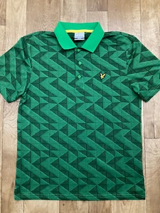 Polo Lyle & Scott Para Hombre Verde Estampado Manga Corta Cuello Mediano 132 - Imagen 1 de 12