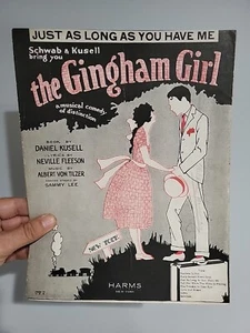 Partituras de 1922 "Just As Long As You Have Me" The Gingham Girl T.B. Daños - Imagen 1 de 2