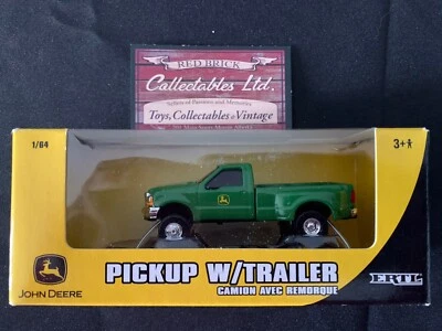 1/64 john deere Ford F350 Dually / Trailer By ERTL - Image 1 of 4