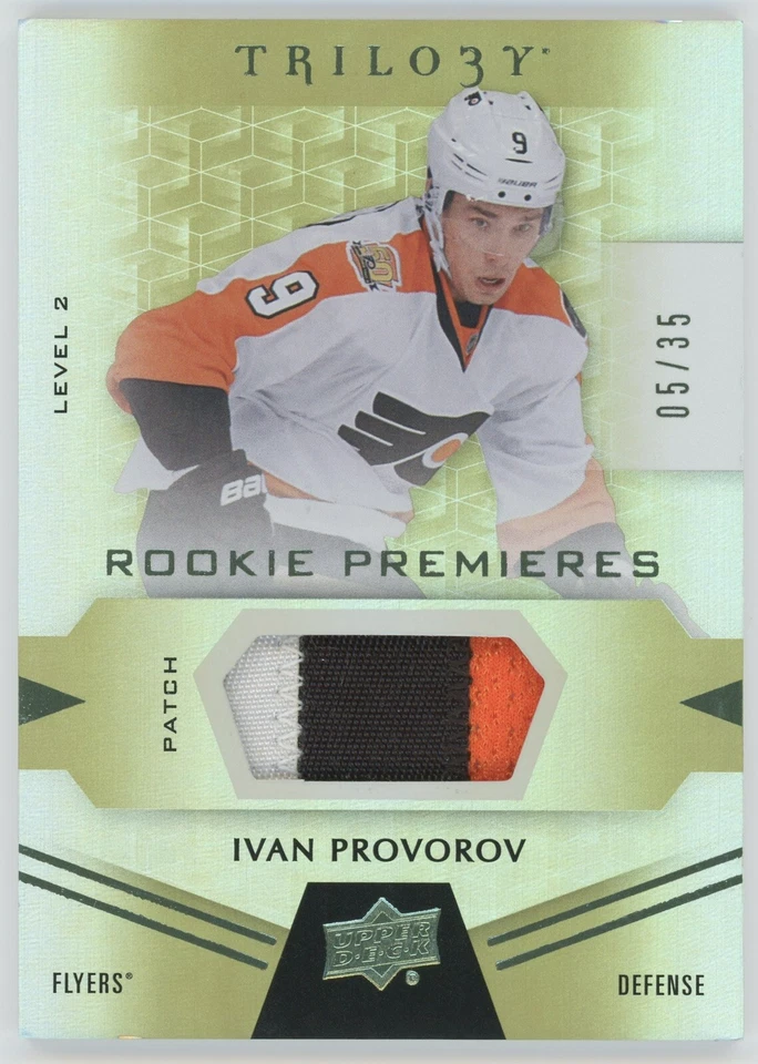 2016-17 UD Trilogy Ivan Provorov Rookie Premieres Level 2 Patch /35 #91 - Image 1 of 1