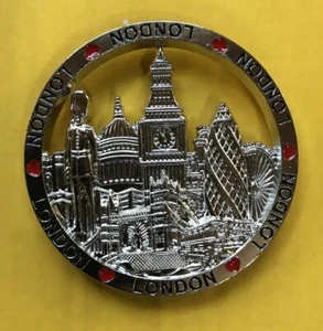 London Metallisch Kühlschrank Magnet Westminster Big Ben Tower Brücke Souvenir - Bild 1 von 1