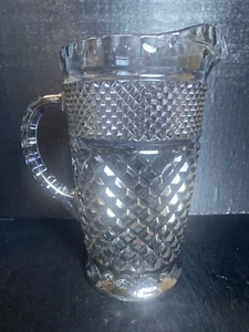 VTG Anchor Hocking Wexford Pitcher Glass Diamond Pattern 2 Quart In Smoke - Picture 1 of 3