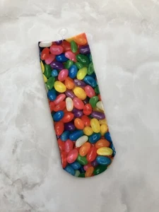 Jelly Beans Digital Print Women’s Adult Ankle Socks Colourful Rainbow Novelty - Picture 1 of 3