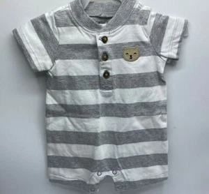 Boys Size 3-6M Adorable Carter's Summer Romper 1-Piece Outfit Gray Bear - Picture 1 of 4
