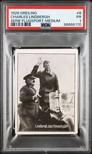 1926 Greiling Flugsport Medium 8 Charles Lindbergh Spirit St. Louis Rookie PSA 1 - Picture 1 of 2