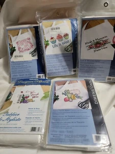 Dimensions Stamped Cross Stitch Apron NEW Needlework Sew Kitchen YOU CHOOSE - Picture 1 of 7